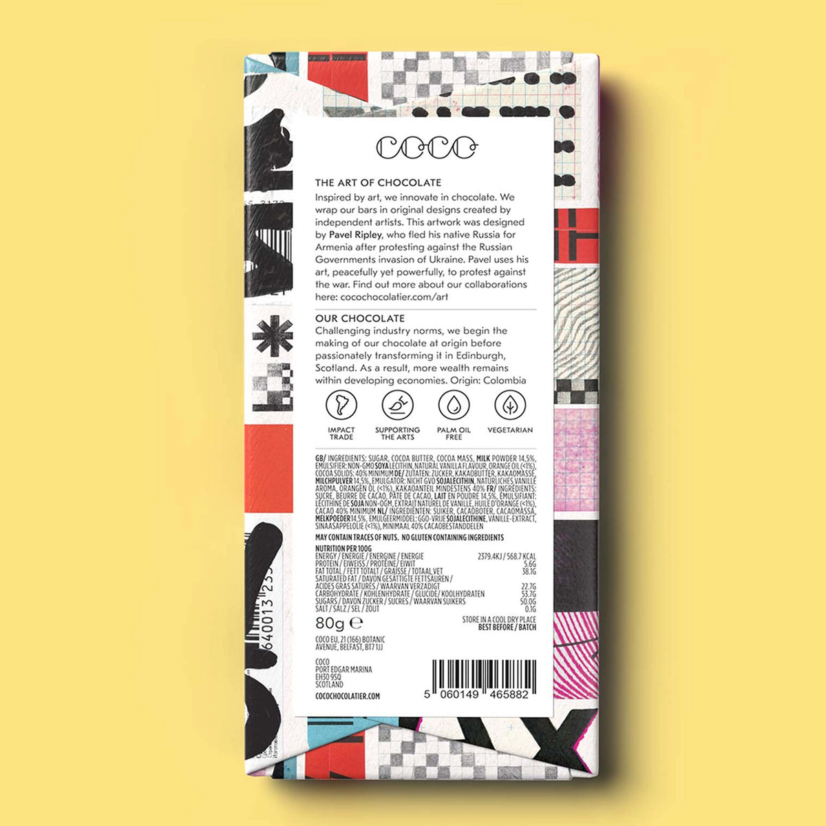 80g Orange Milk Chocolate