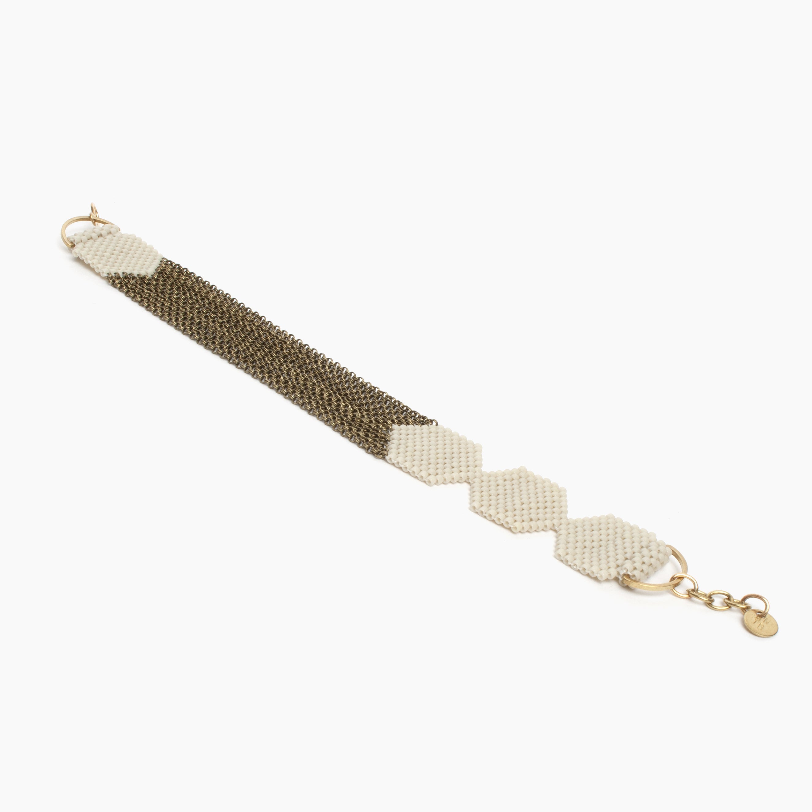 Row Bracelet in Bone