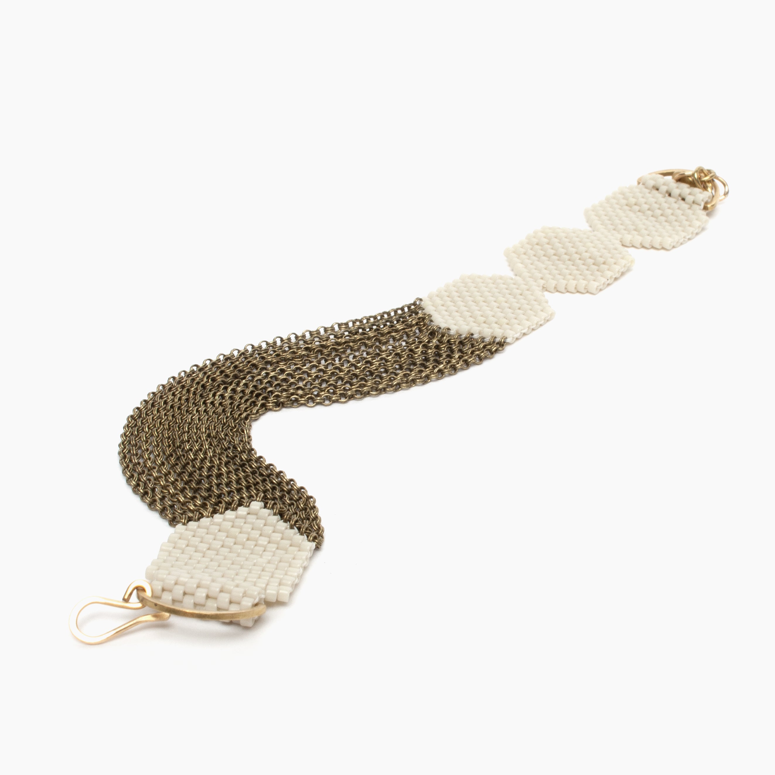 Row Bracelet in Bone