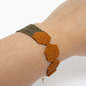 Row Bracelet in Toast
