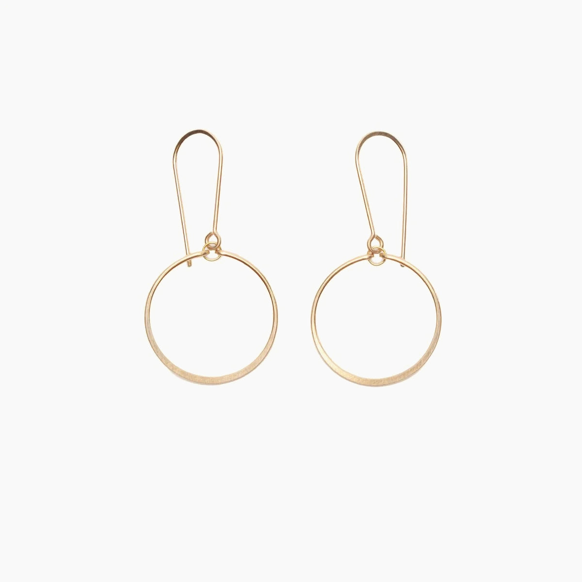 Single Circle Earrings in Gold