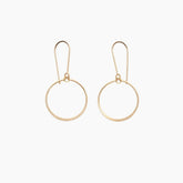 Single Circle Earrings in Gold
