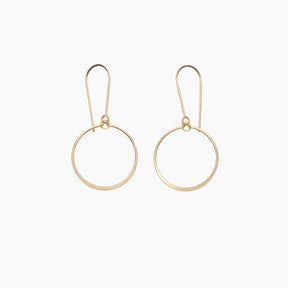 Single Circle Earrings in Gold