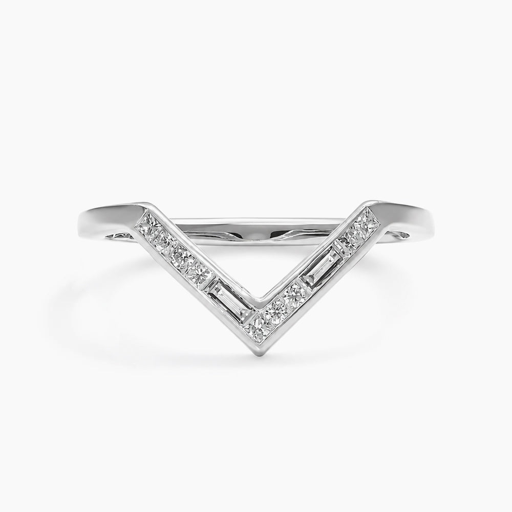 Altus 14k Gold Chevron Stacking ring