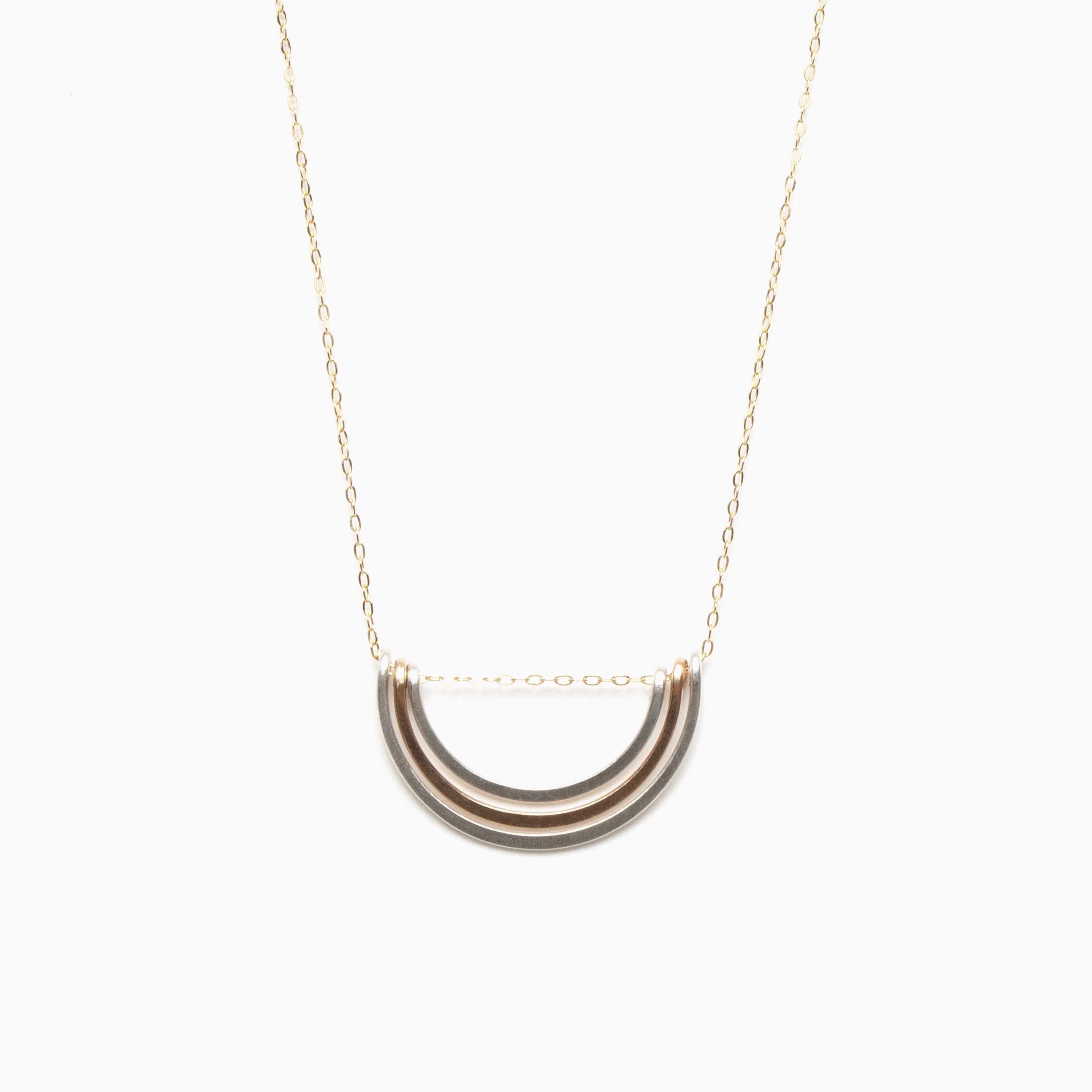 Mixed Nested Petal Necklace