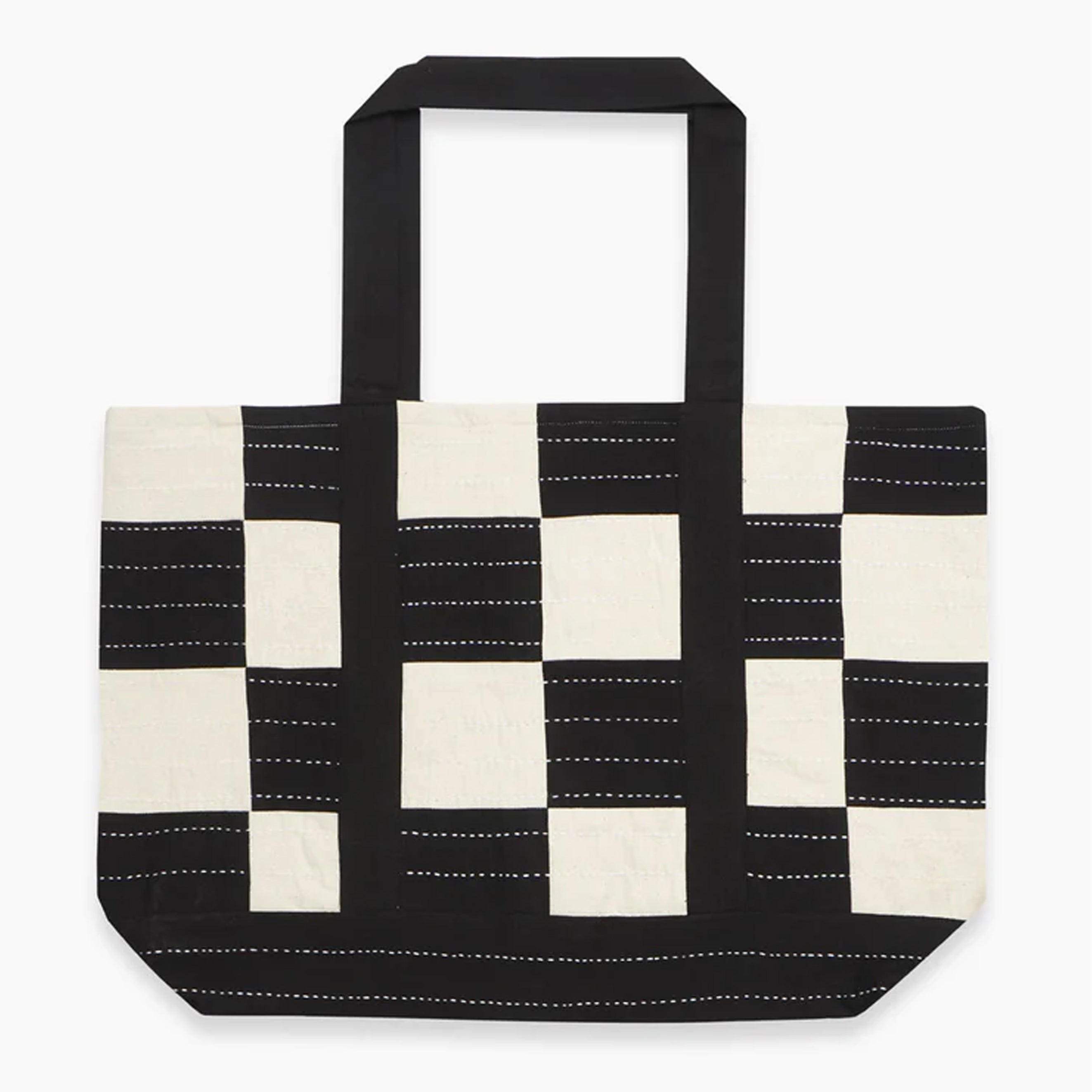 Checkered Canvas Tote Bag