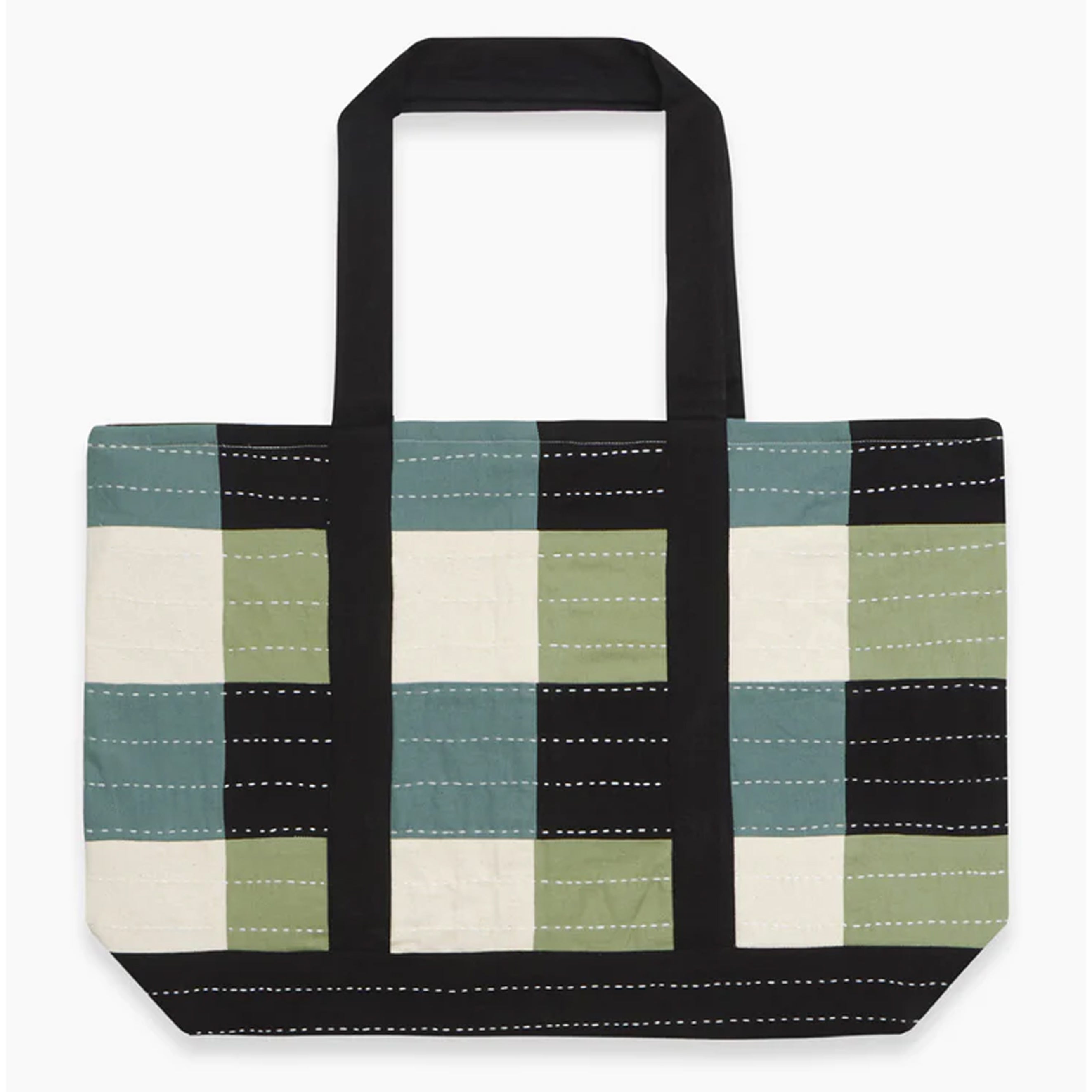Checkered Canvas Tote Bag