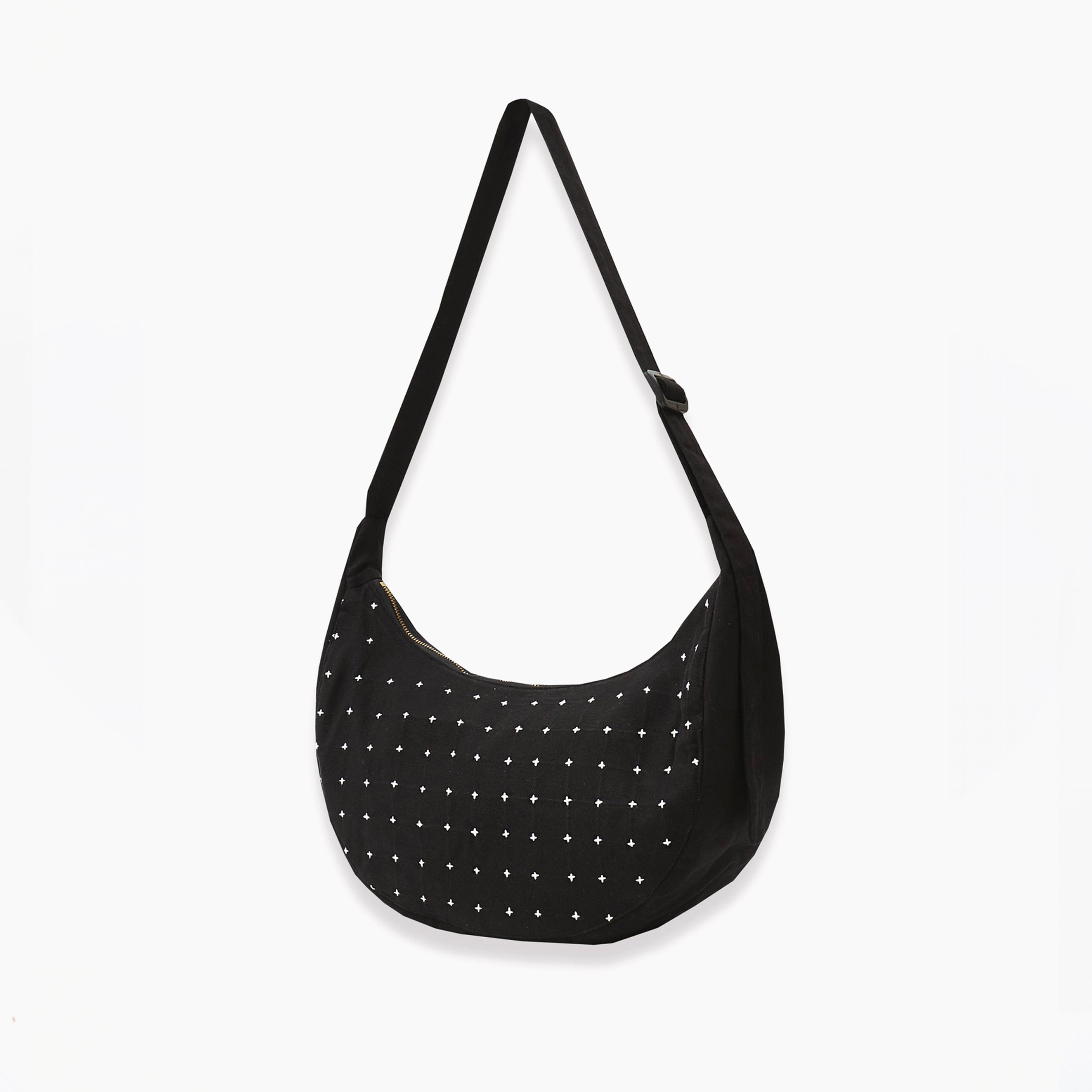 Cross-Stitch Crescent Bag