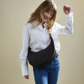 Cross-Stitch Crescent Bag