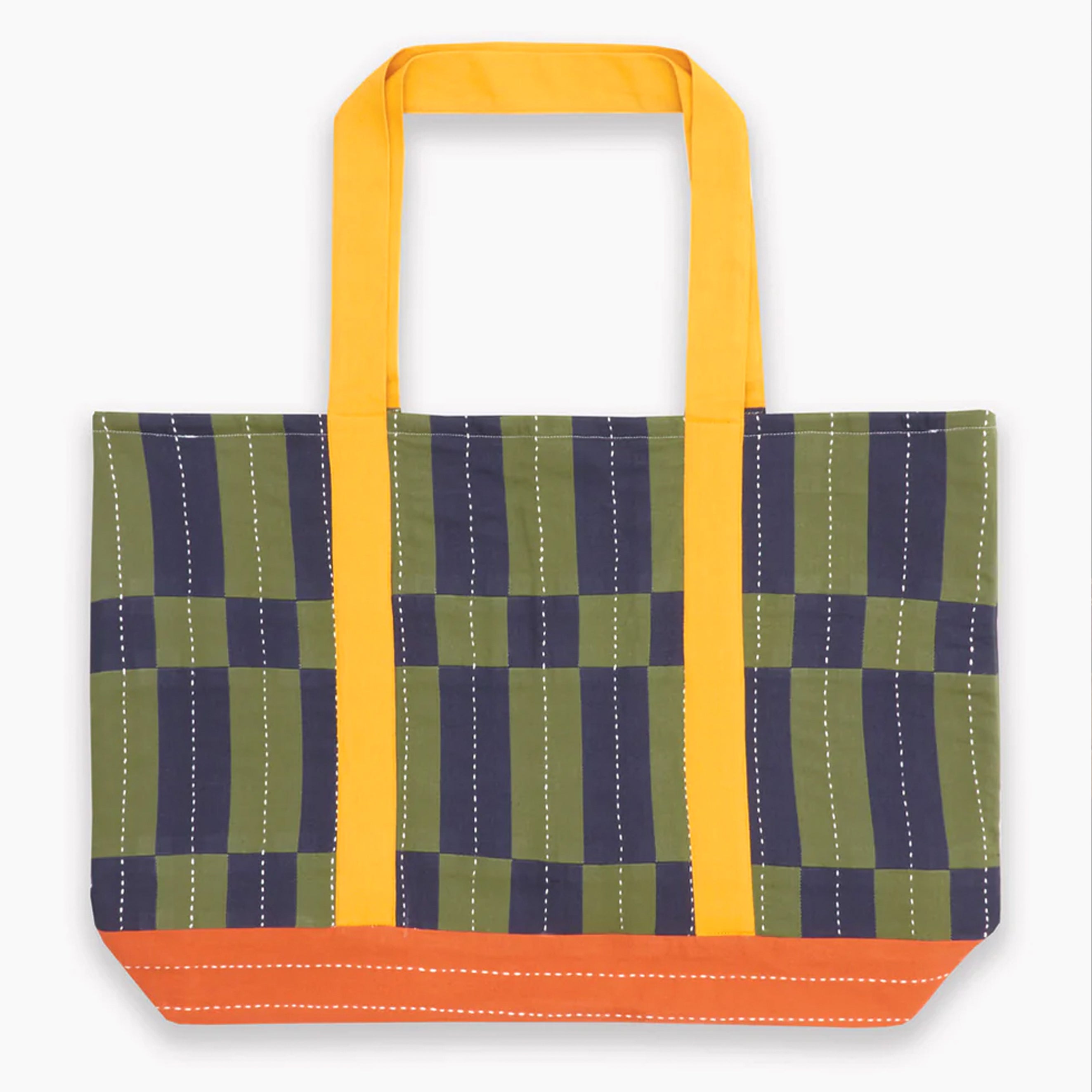 Tile Canvas Tote Bag - Navy