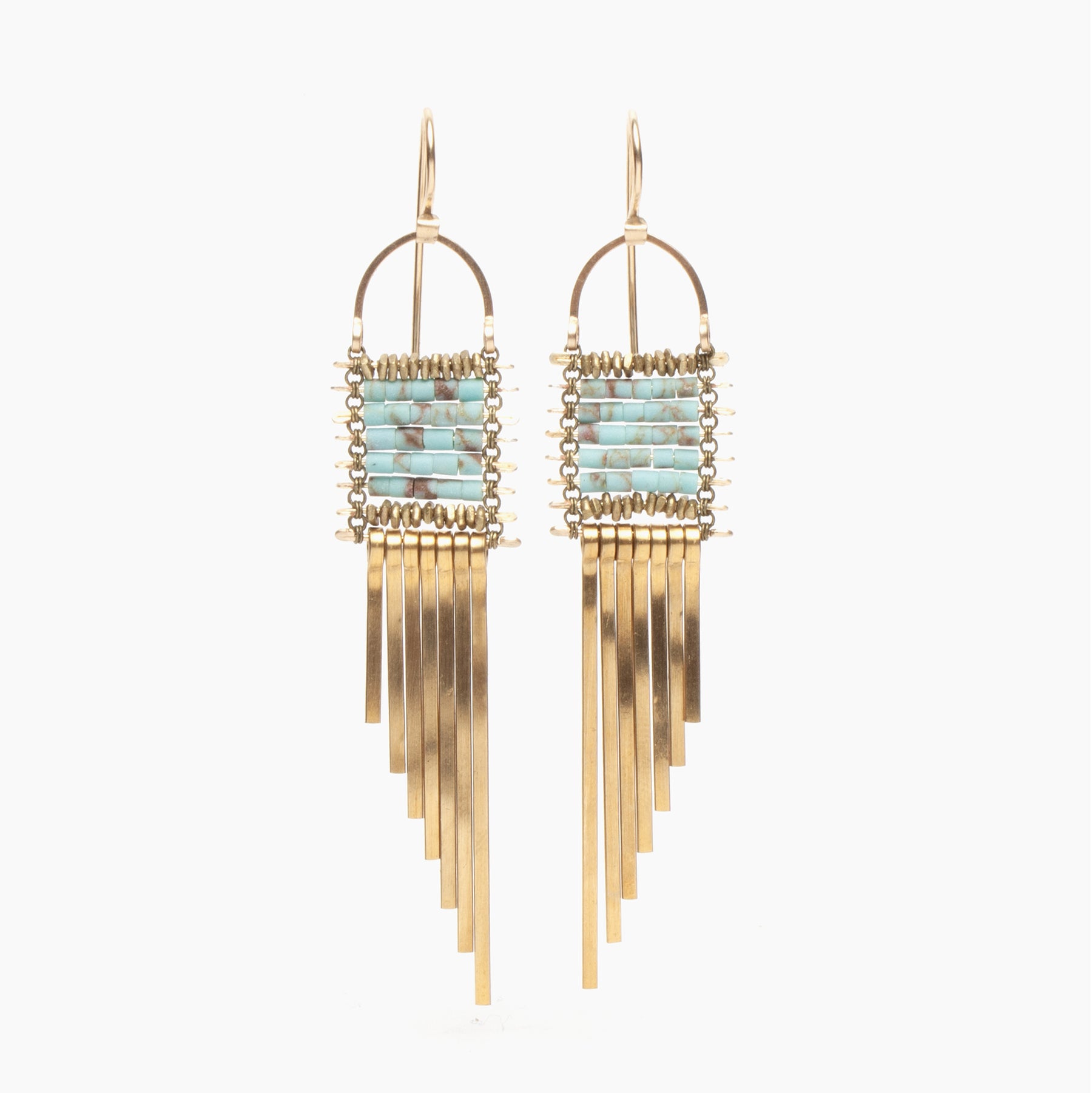 Asymmetrical Turquoise Earrings