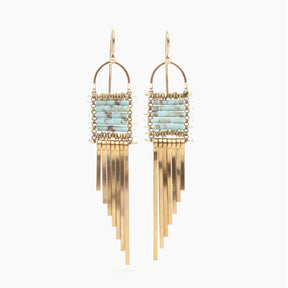 Asymmetrical Turquoise Earrings
