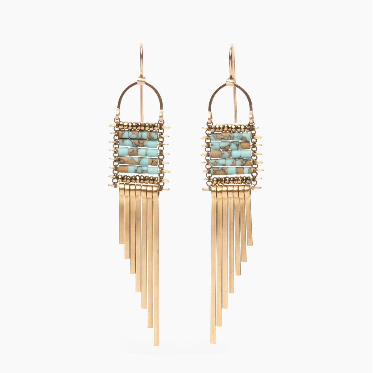 Asymmetrical Turquoise Earrings