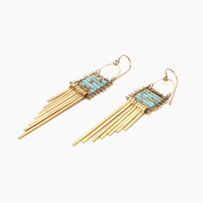Asymmetrical Turquoise Earrings