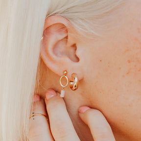 Baby Dome Hoop Earrings