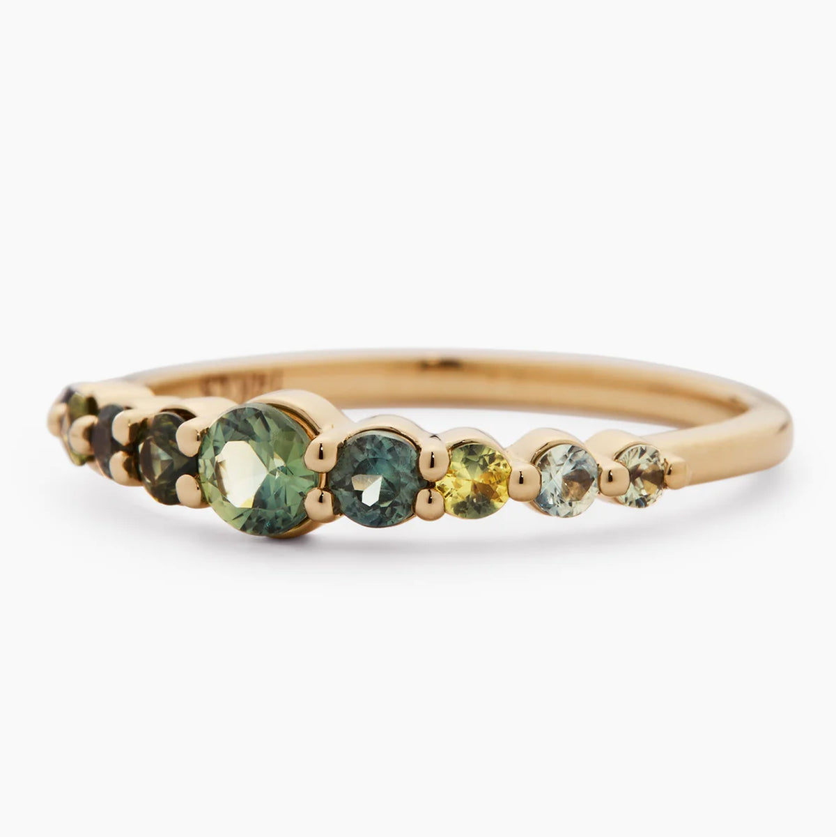 Edie Ring with Round Gradient Sapphires - Size 6