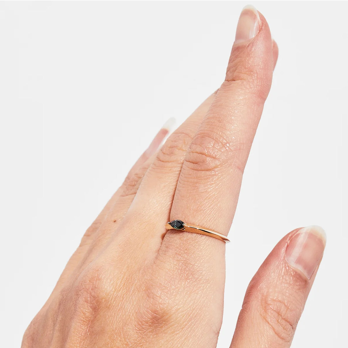 Flora Ring with Marquise Sapphire - Size 7