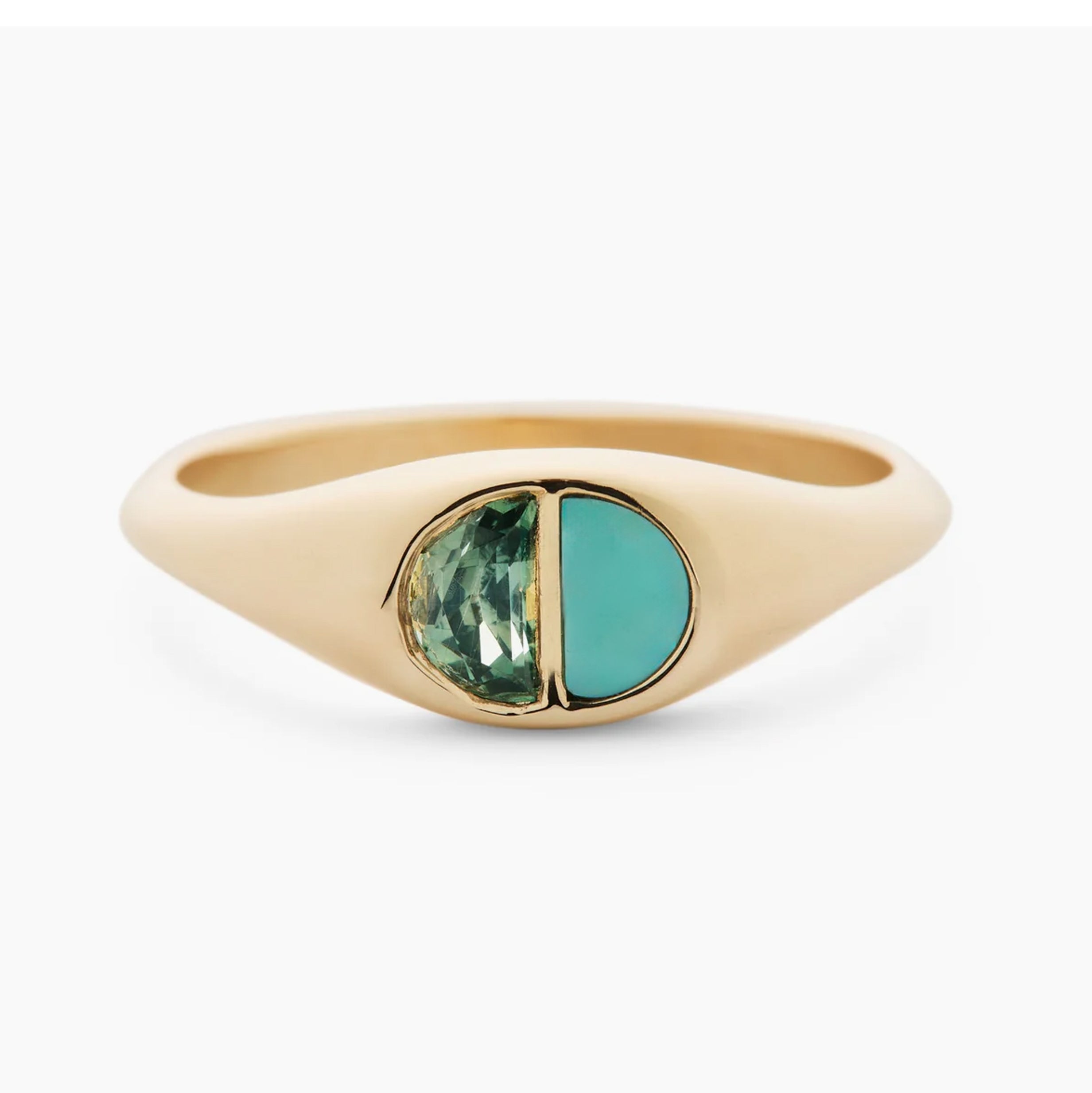 Horizon Ring in Turquoise and Sapphire - Size 7