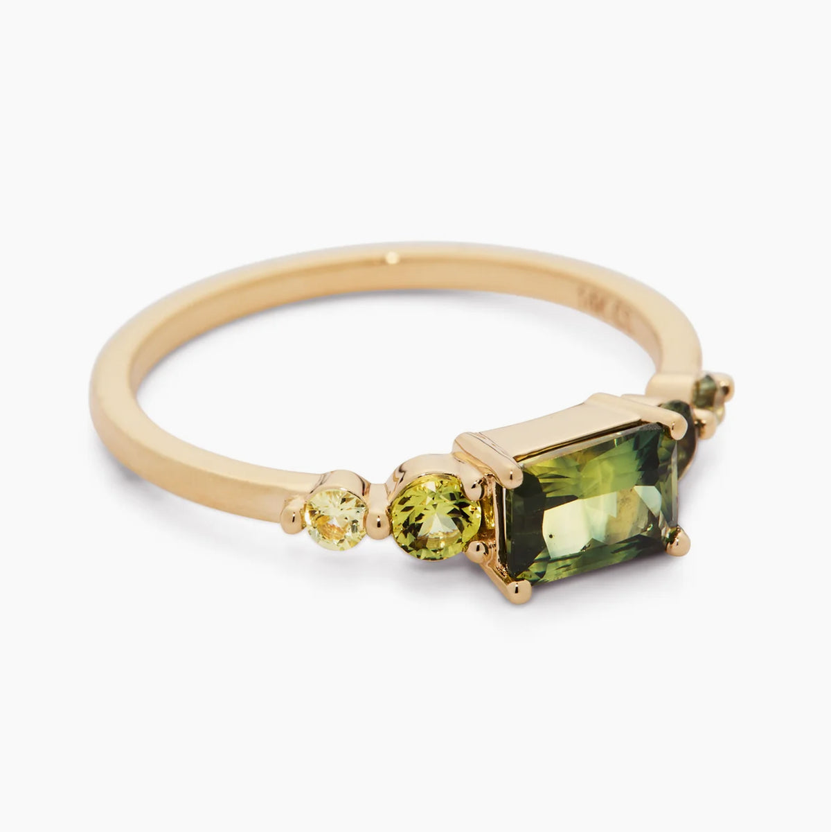 Uma Ring with Round Gradient Sapphires - Size 6