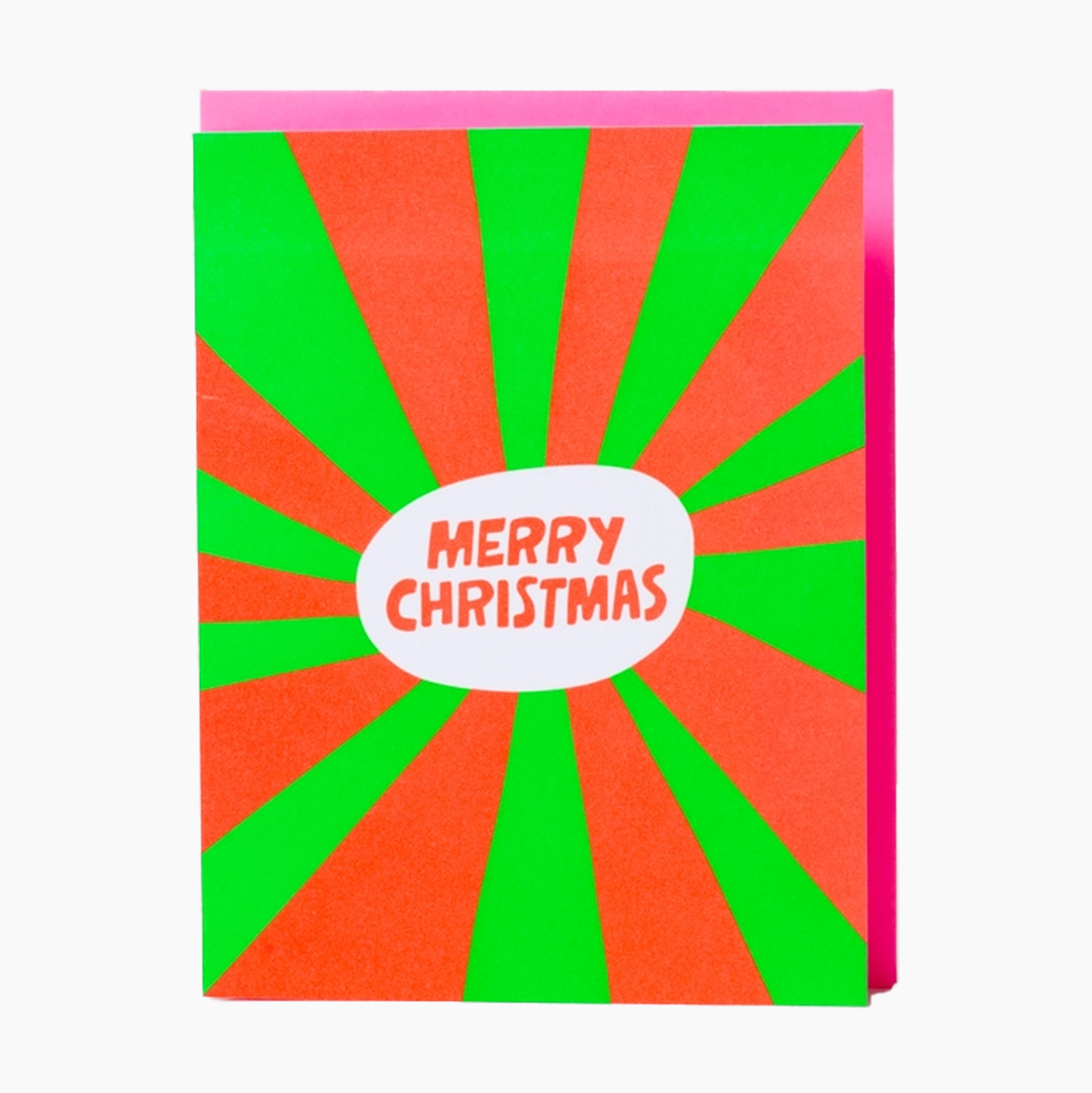 Christmas Burst Holiday Letterpress Greeting Card
