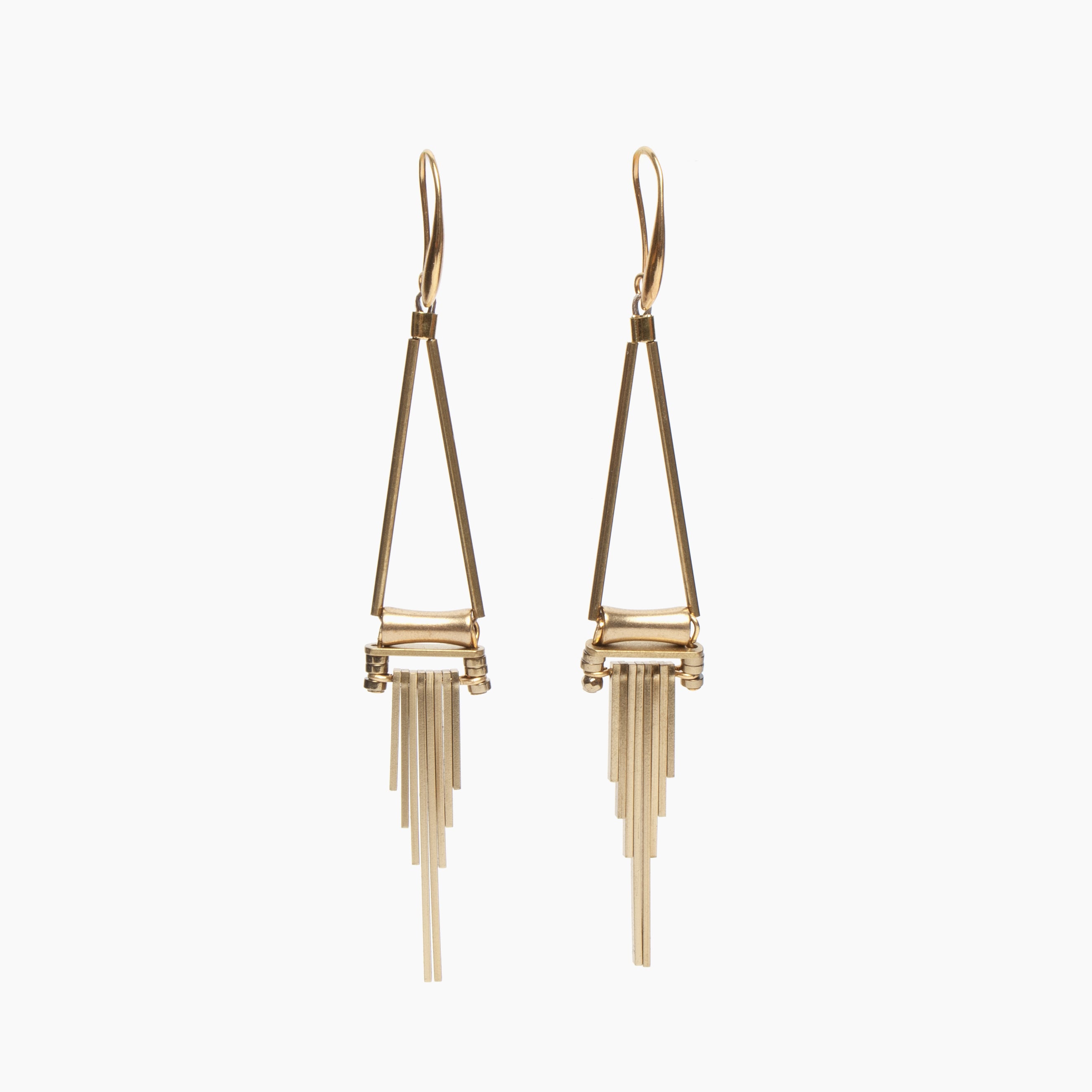 Geometric Brass Earrings