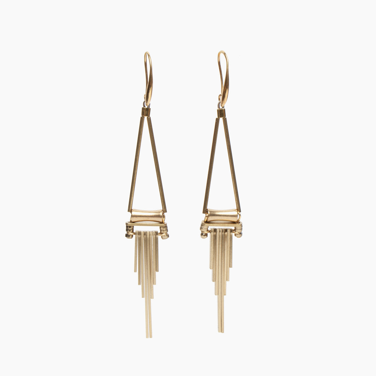 Geometric Brass Earrings