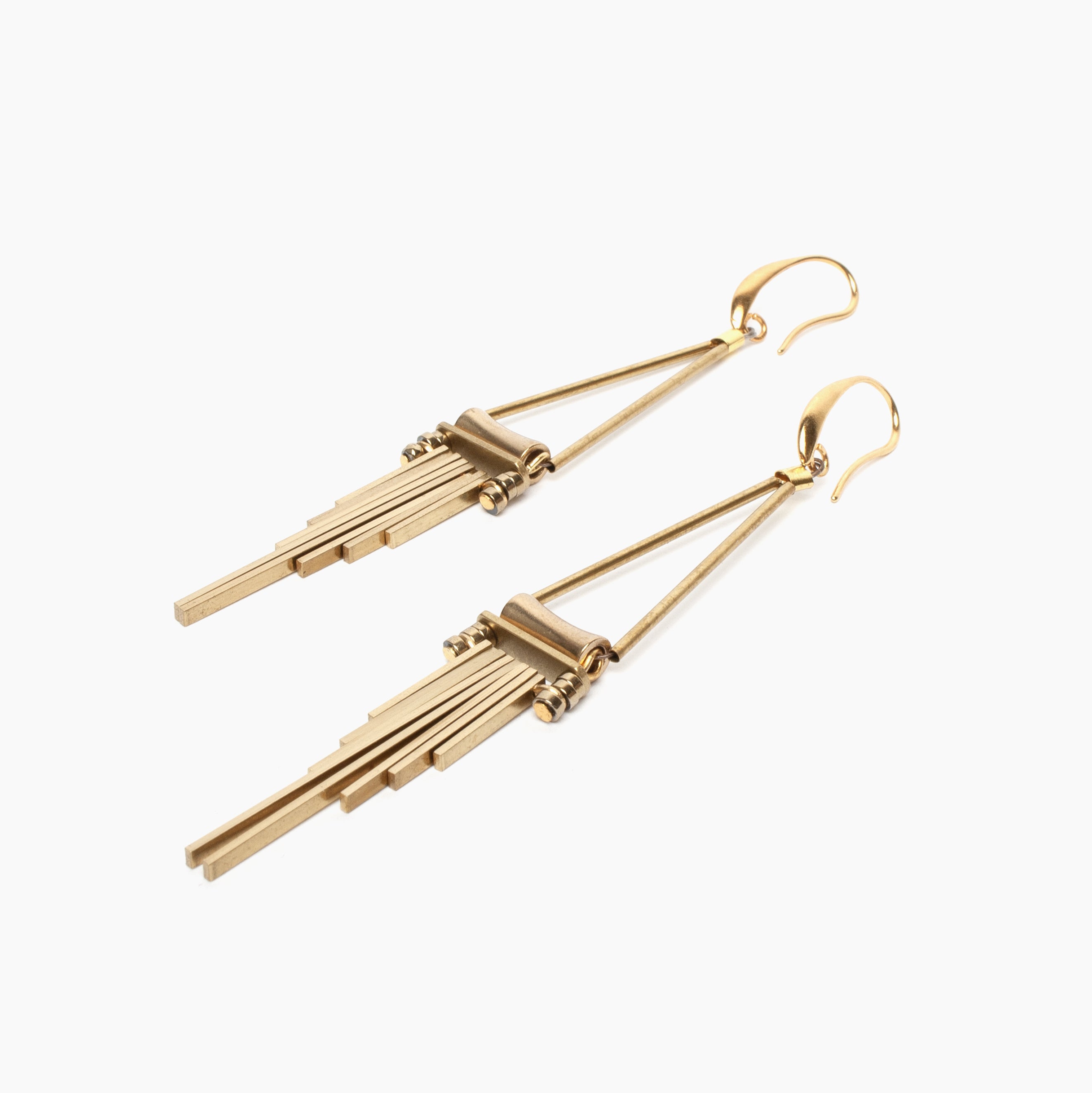 Geometric Brass Earrings