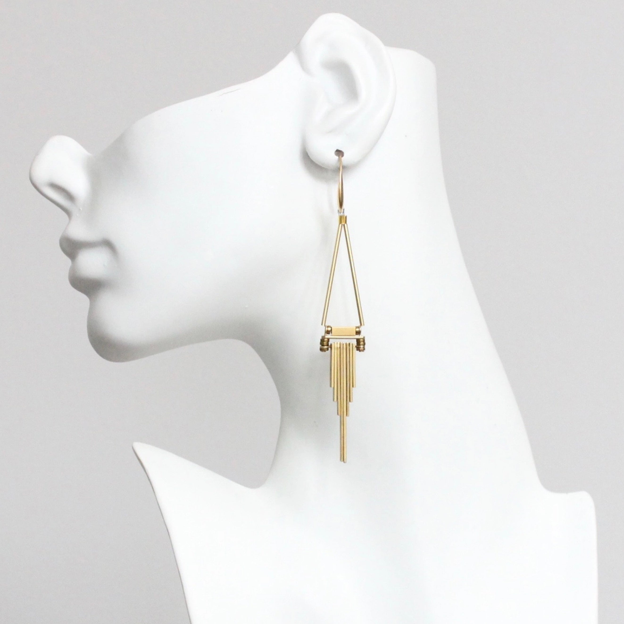 Geometric Brass Earrings