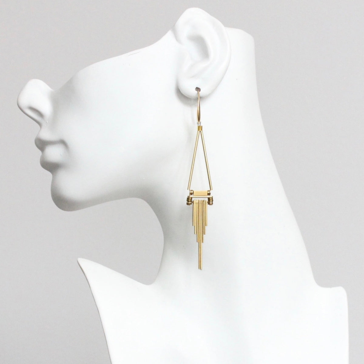 Geometric Brass Earrings