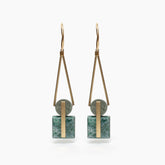 Vintage Glass Geometric Earrings