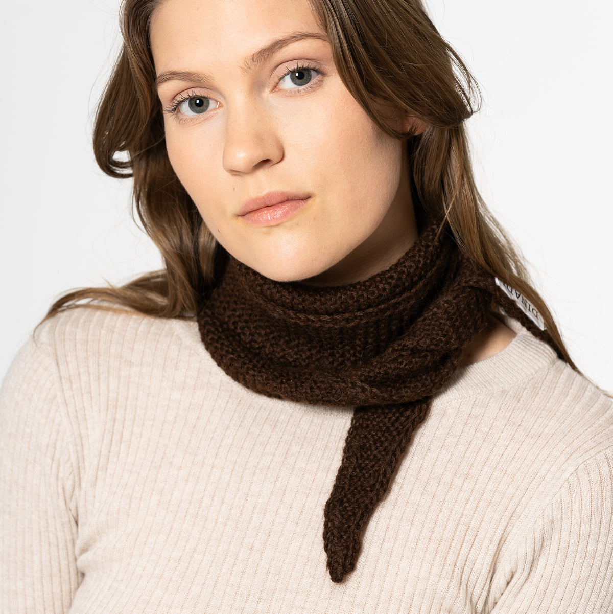 Alpaca Handknit Garter Scarf