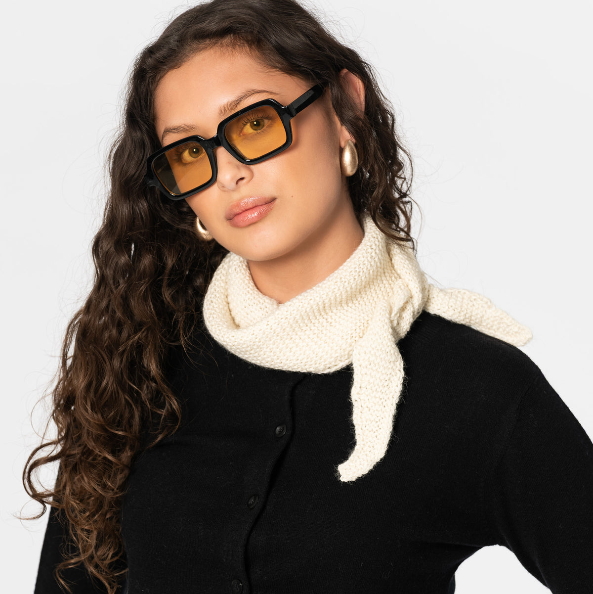 Alpaca Handknit Garter Scarf