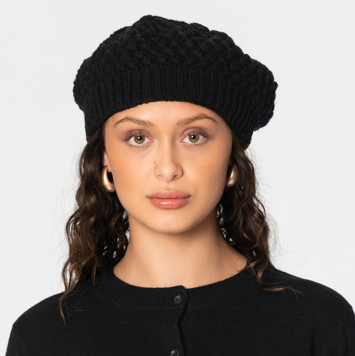 Cashmere + Merino Handkint Lace Beret
