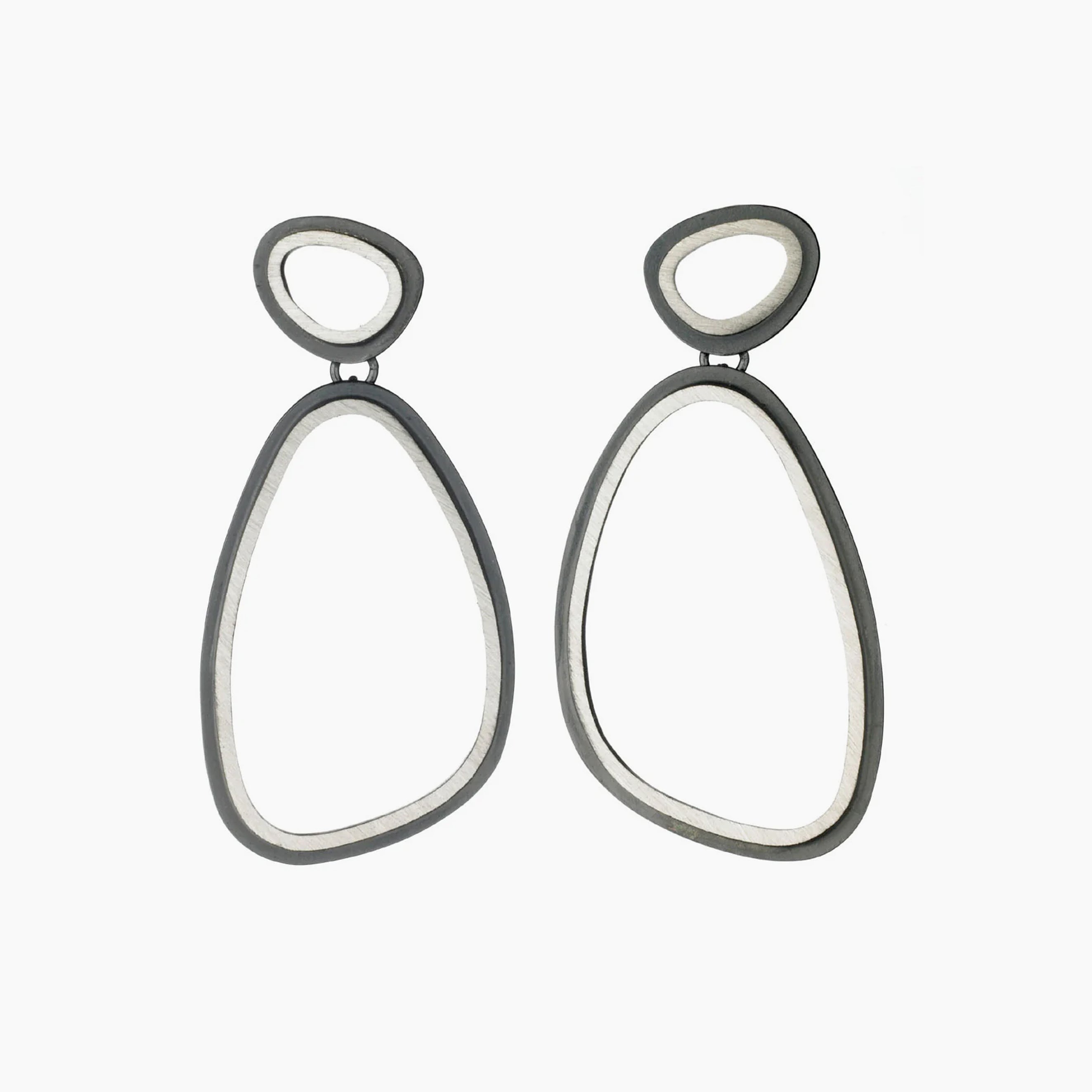 Eclipse Double Organic Oval Earrings