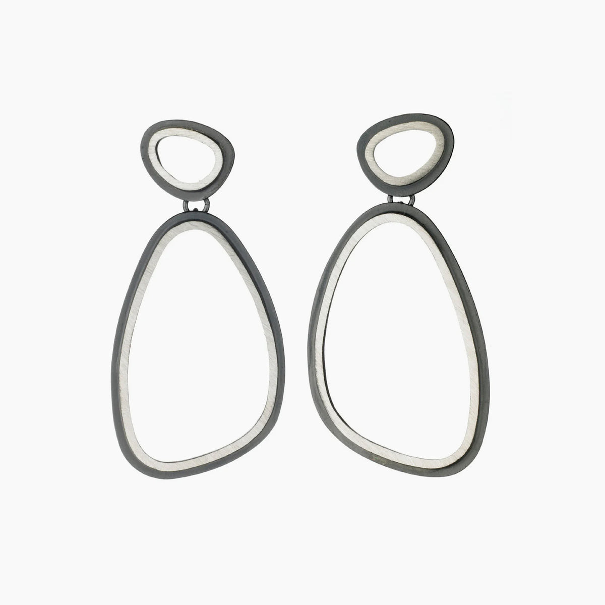 Eclipse Double Organic Oval Earrings