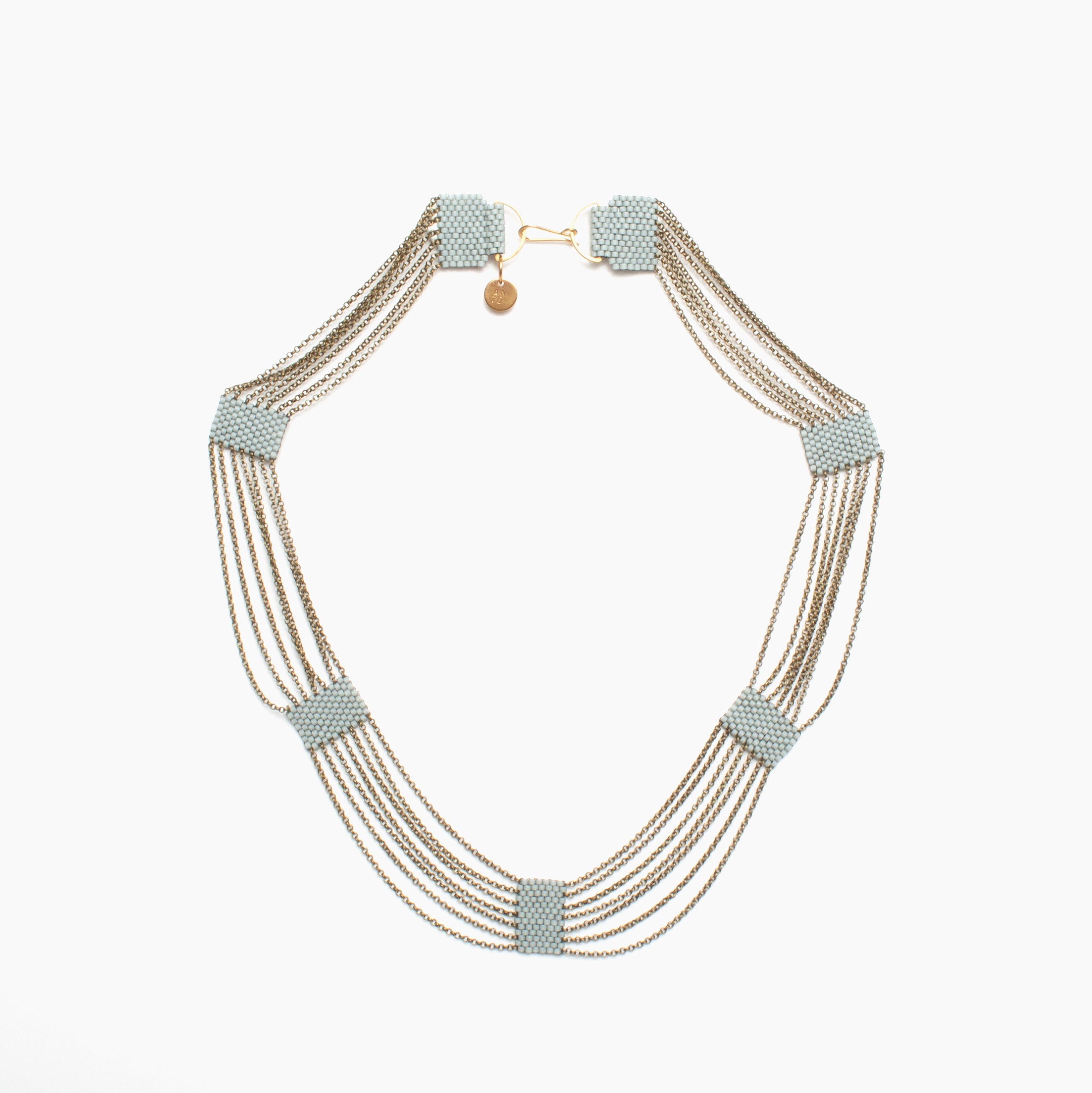 Eternity Necklace in Blue Grey