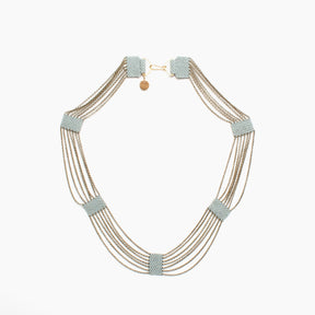 Eternity Necklace in Blue Grey