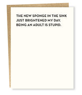 "New Sponge in the Sink" Card