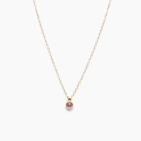 Cabochon Birthstone Bezel Necklace