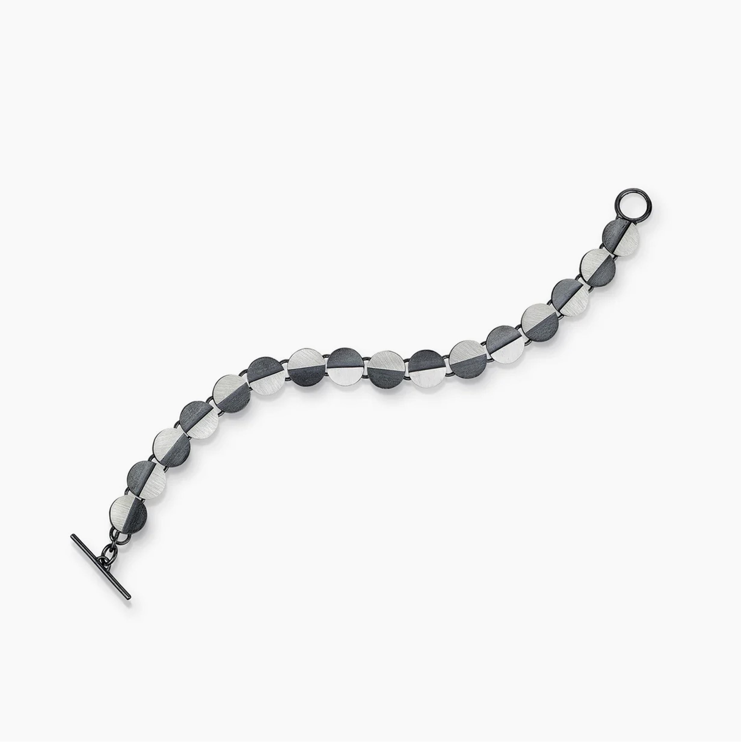 Eclipse Circle Half & Half Link Bracelet