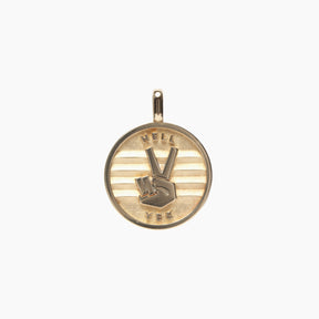 Peace + Hell Yes medallion (chain optional) - presale