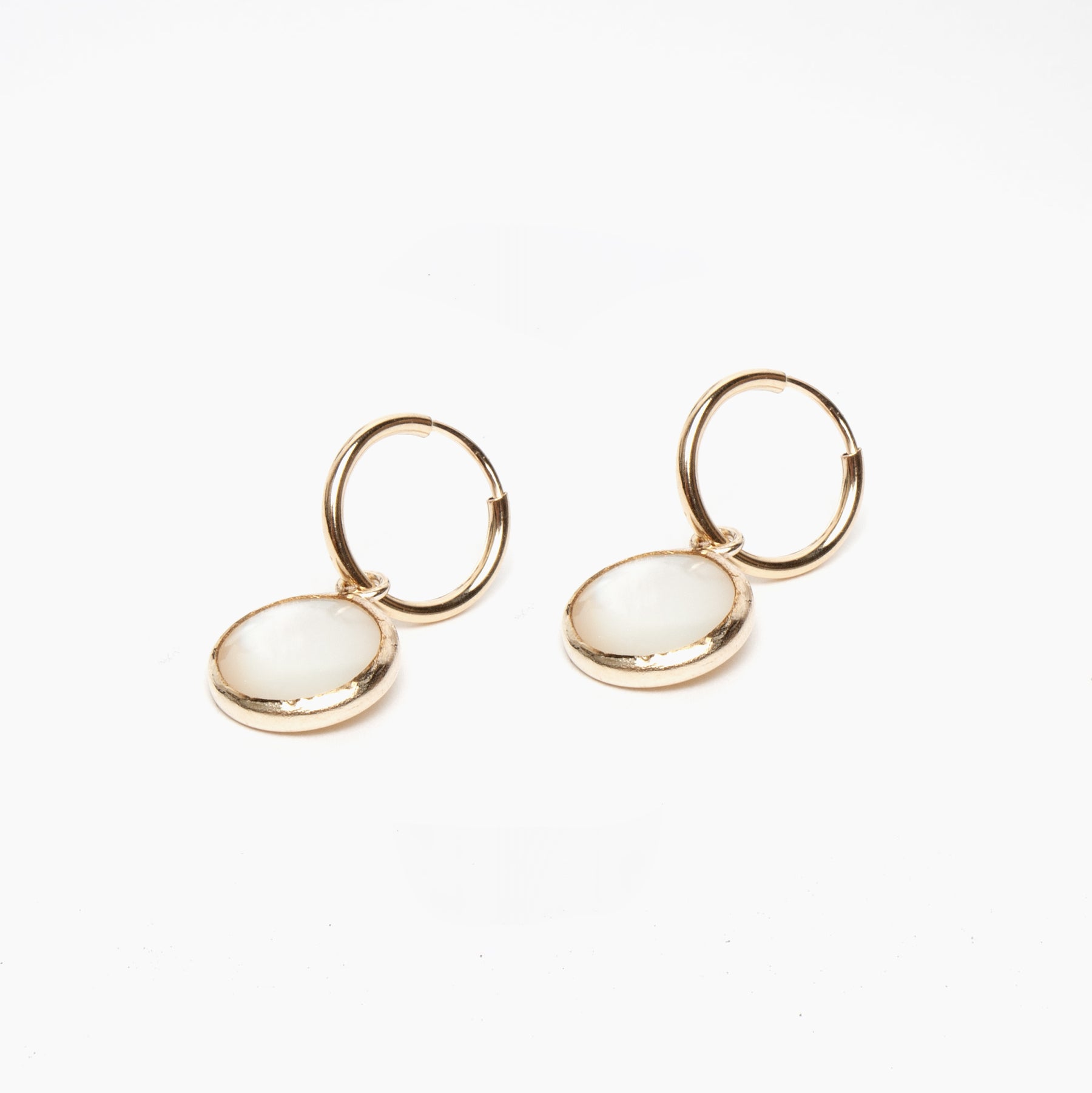 Cove Hoops in Mother of Pearl