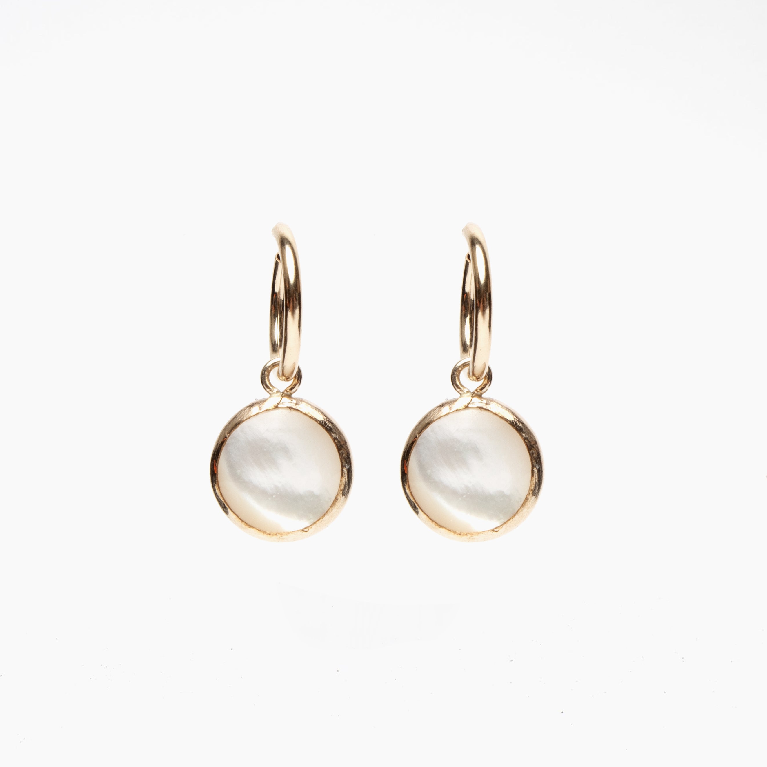Cove Hoops in Mother of Pearl