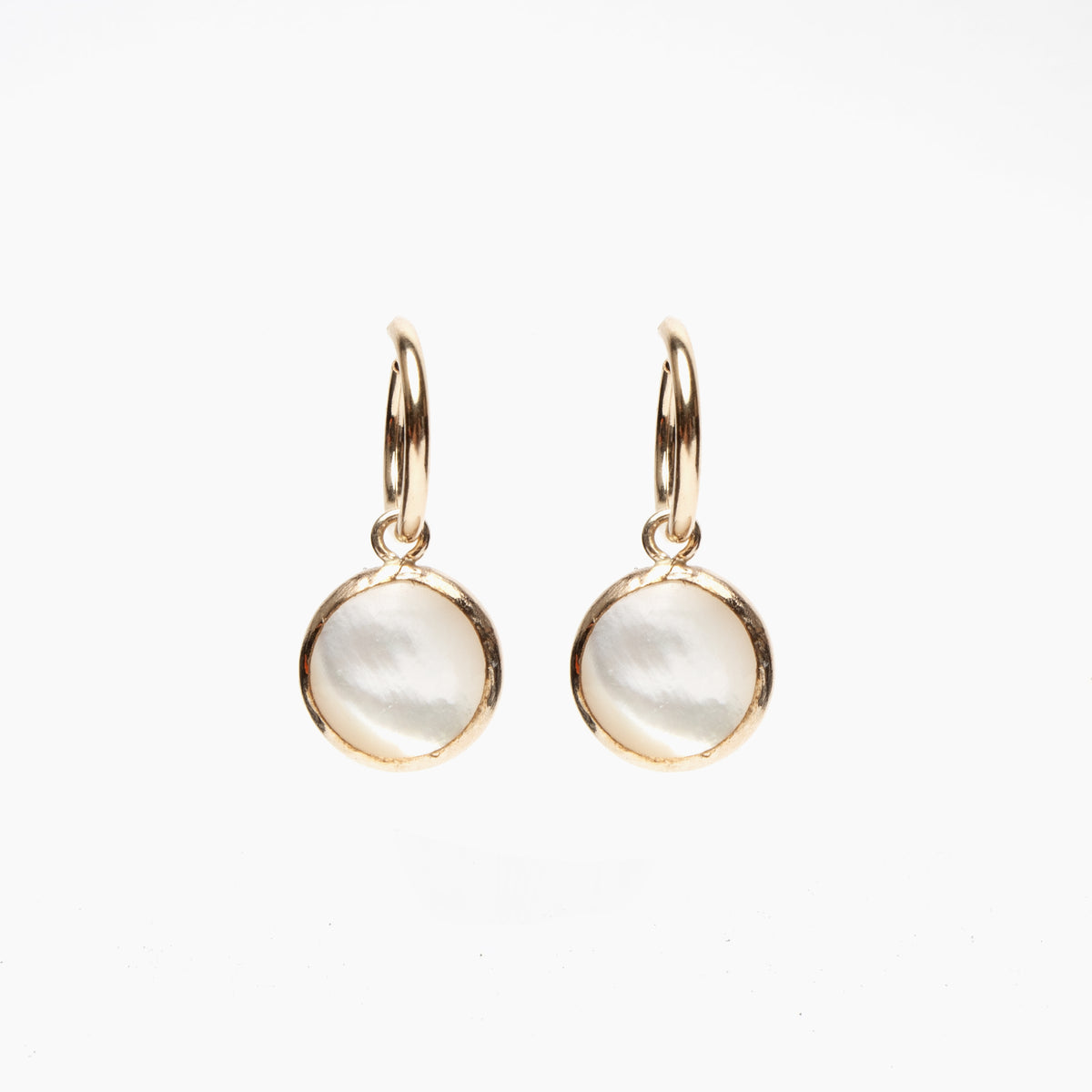Cove Hoops in Mother of Pearl