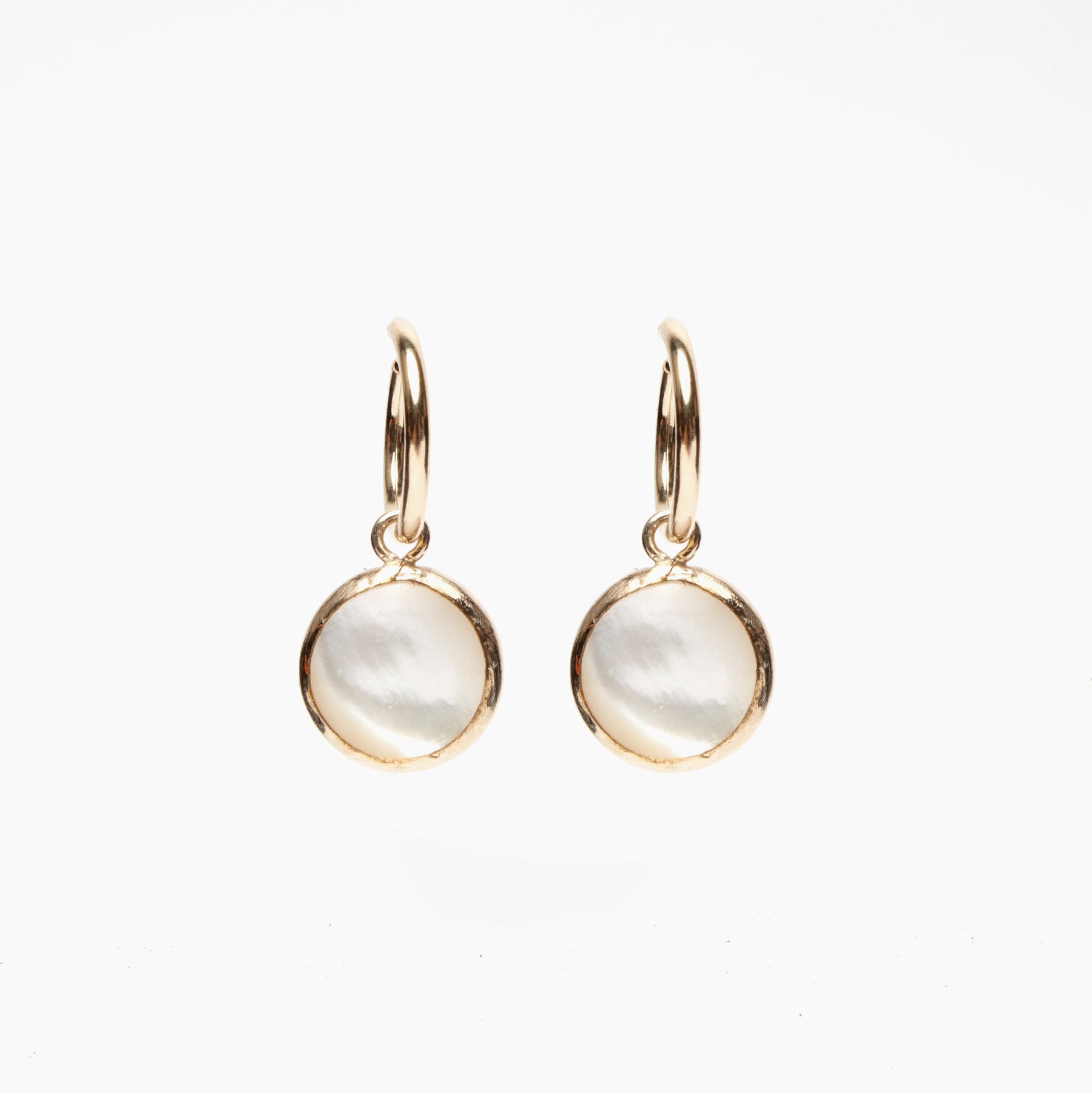 Cove Hoops in Mother of Pearl