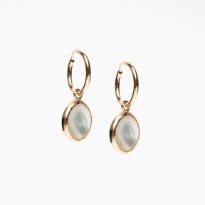 Cove Hoops in Mother of Pearl