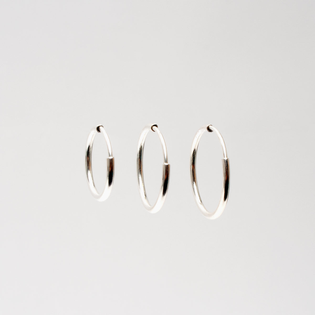 Endless Hoops in Sterling Silver