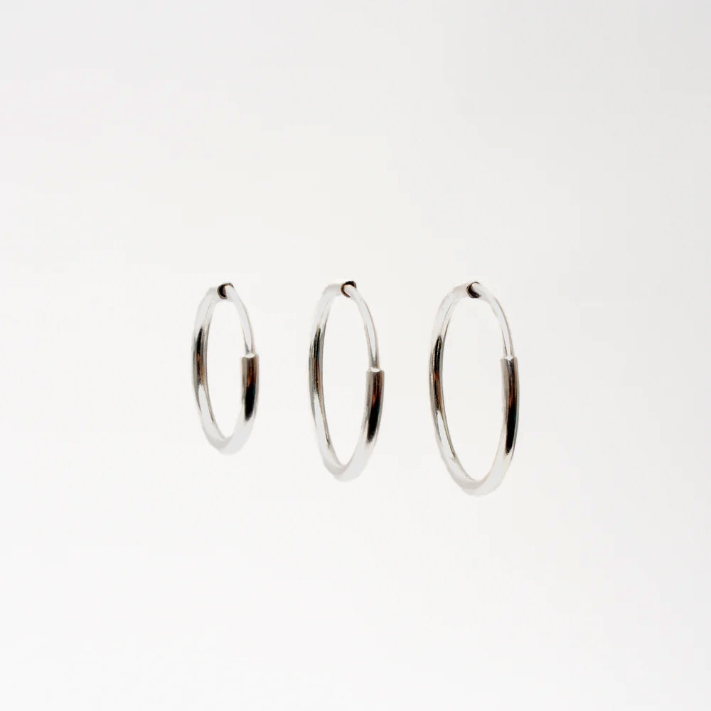 Endless Hoops in Sterling Silver