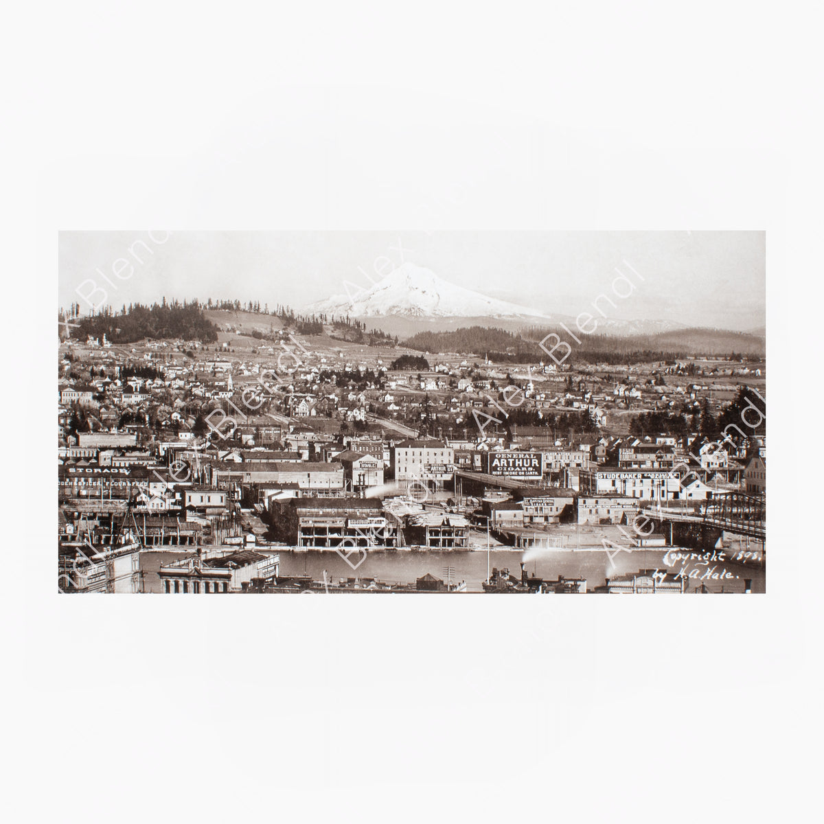 Historical Photo: Portland's East Side with Mount Hood 1898