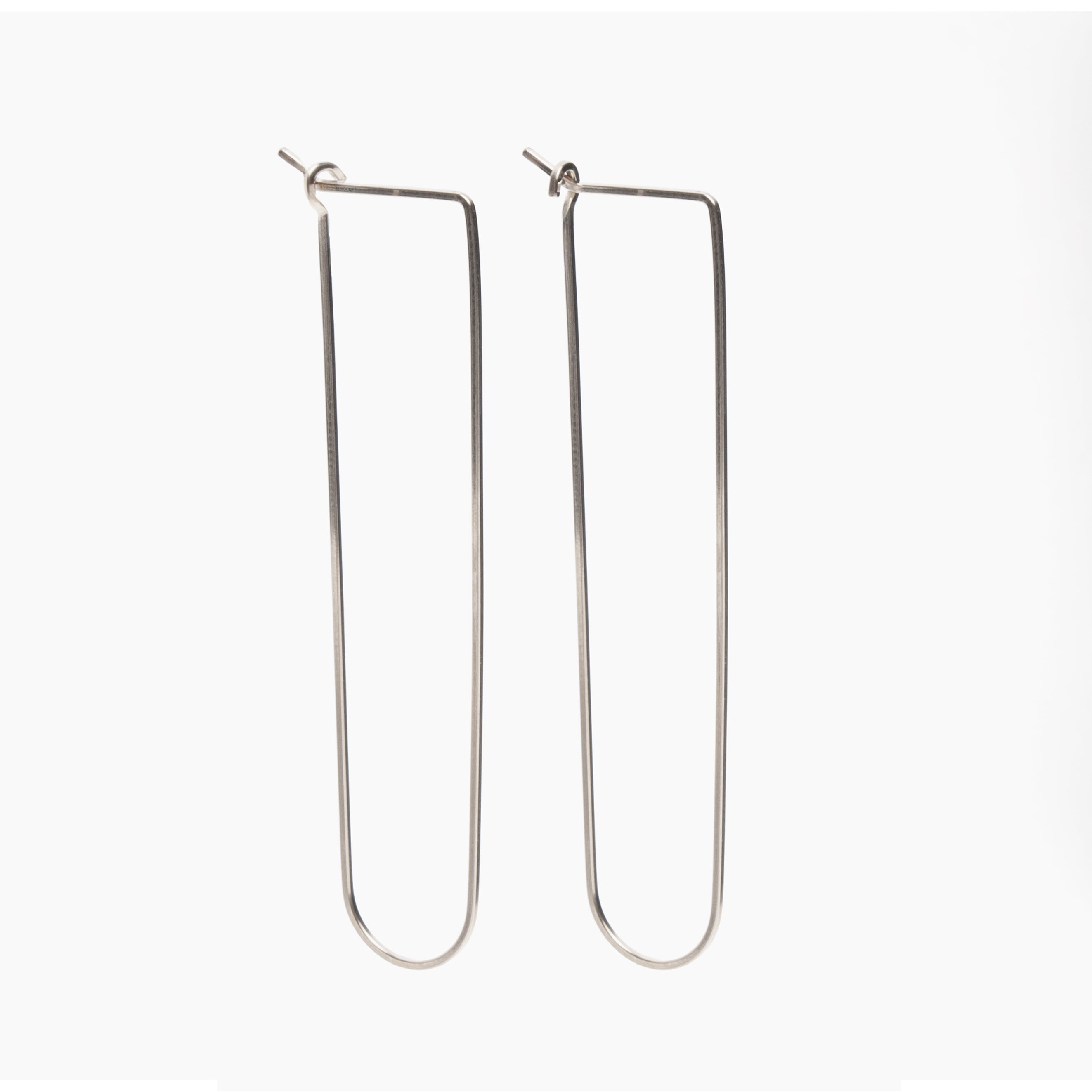 Large U-Shaped Hoop Earrings